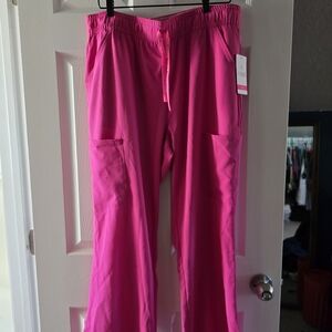 Med Couture Pink Straight Leg Pants